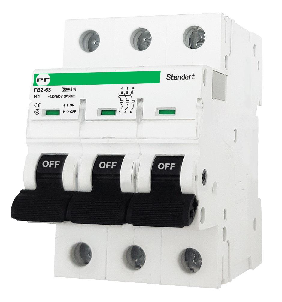 Вимикач автоматичний FB2-63 3P C 25A 6kA STANDART