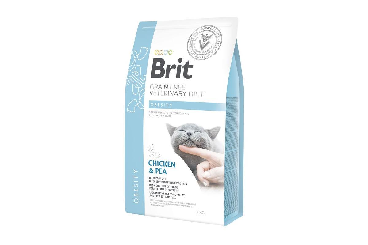 Беззерновая диета для котов Brit GF Veterinary Diets Cat Obesity при избыточном весе и ожирении 2 кг