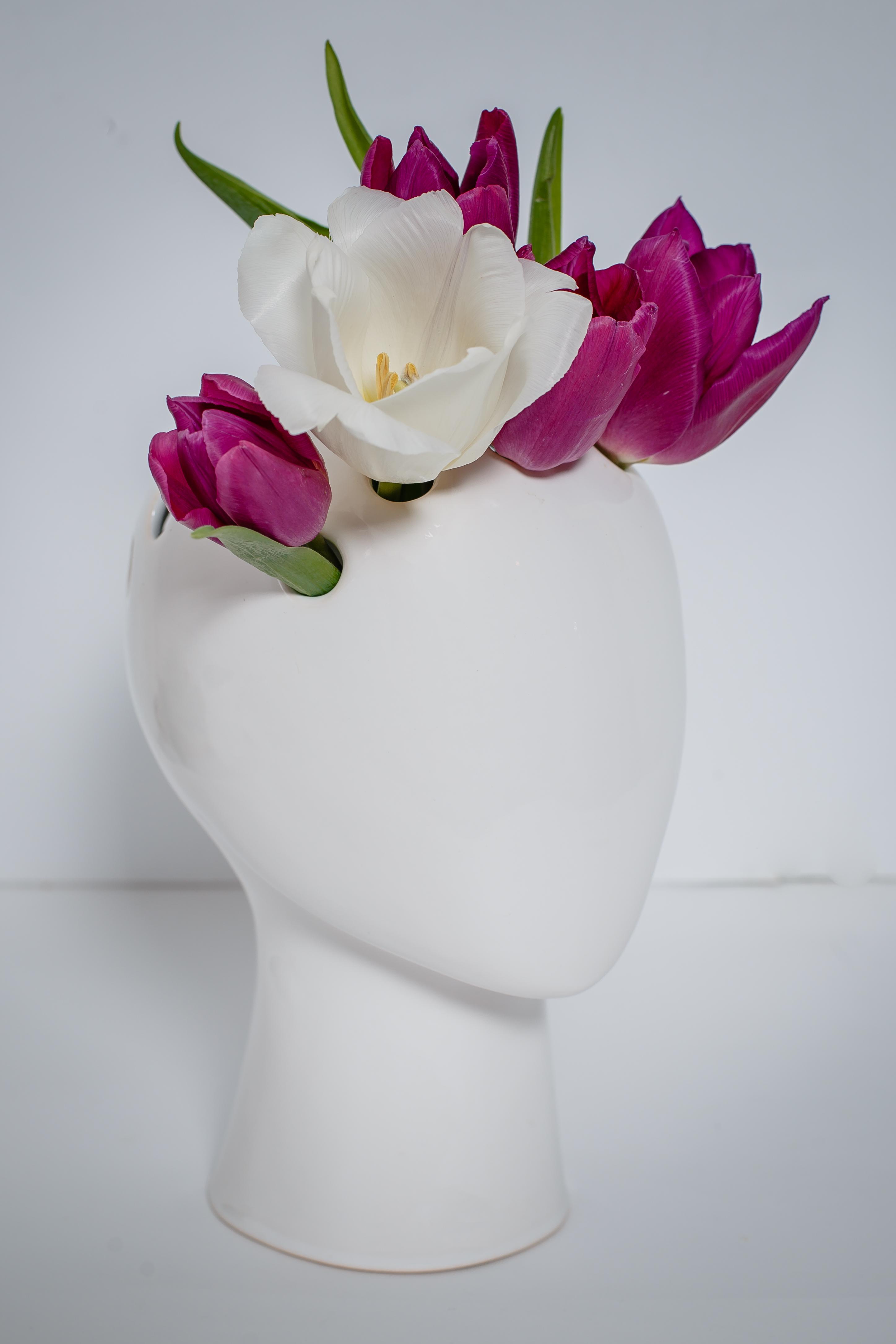 Ваза керамическая Zguro ceramics Голова Белый (ZG_Vb_gl) Ваза керамическая Zguro ceramics Голова Белый (ZG_Vb_gl)