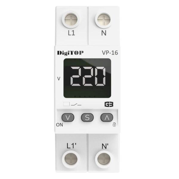 Реле напряжения Digitop VP-16A M2W на din рейку