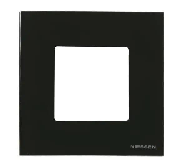 Рамка одномісна ABB Zenit Чорне скло (N2271 CN)