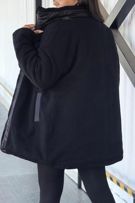 Куртка женская демисезонная двухсторонняя S Черный (193260) - фото 5