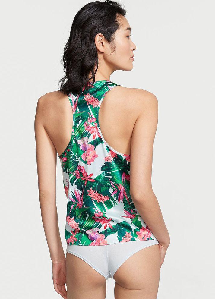 Пижамная майка Victoria's Secret Satin Racerback Satin Racerback Tank L Зеленый (2003318626) - фото 2