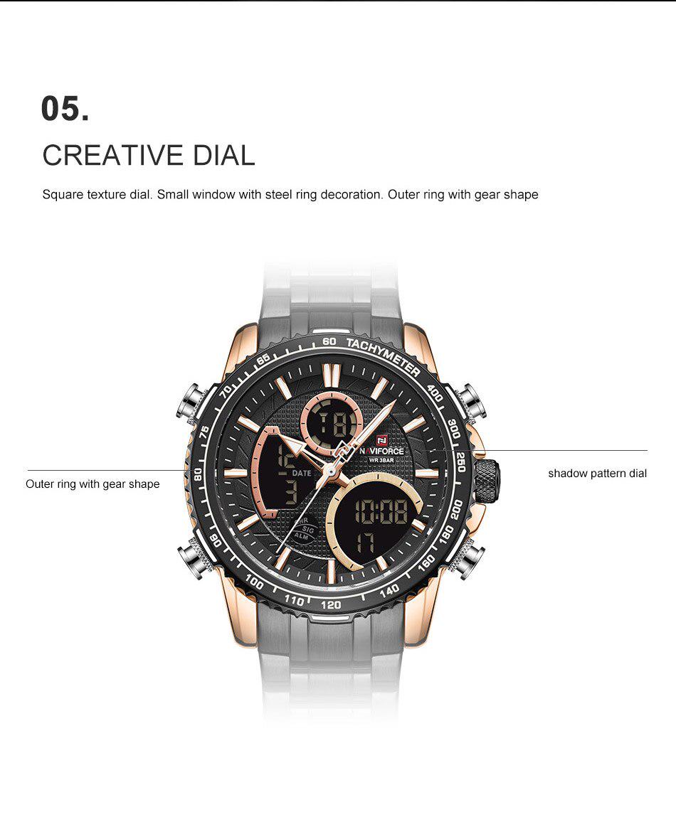 Чоловічий годинник Naviforce Fire 9182 Black - фото 10