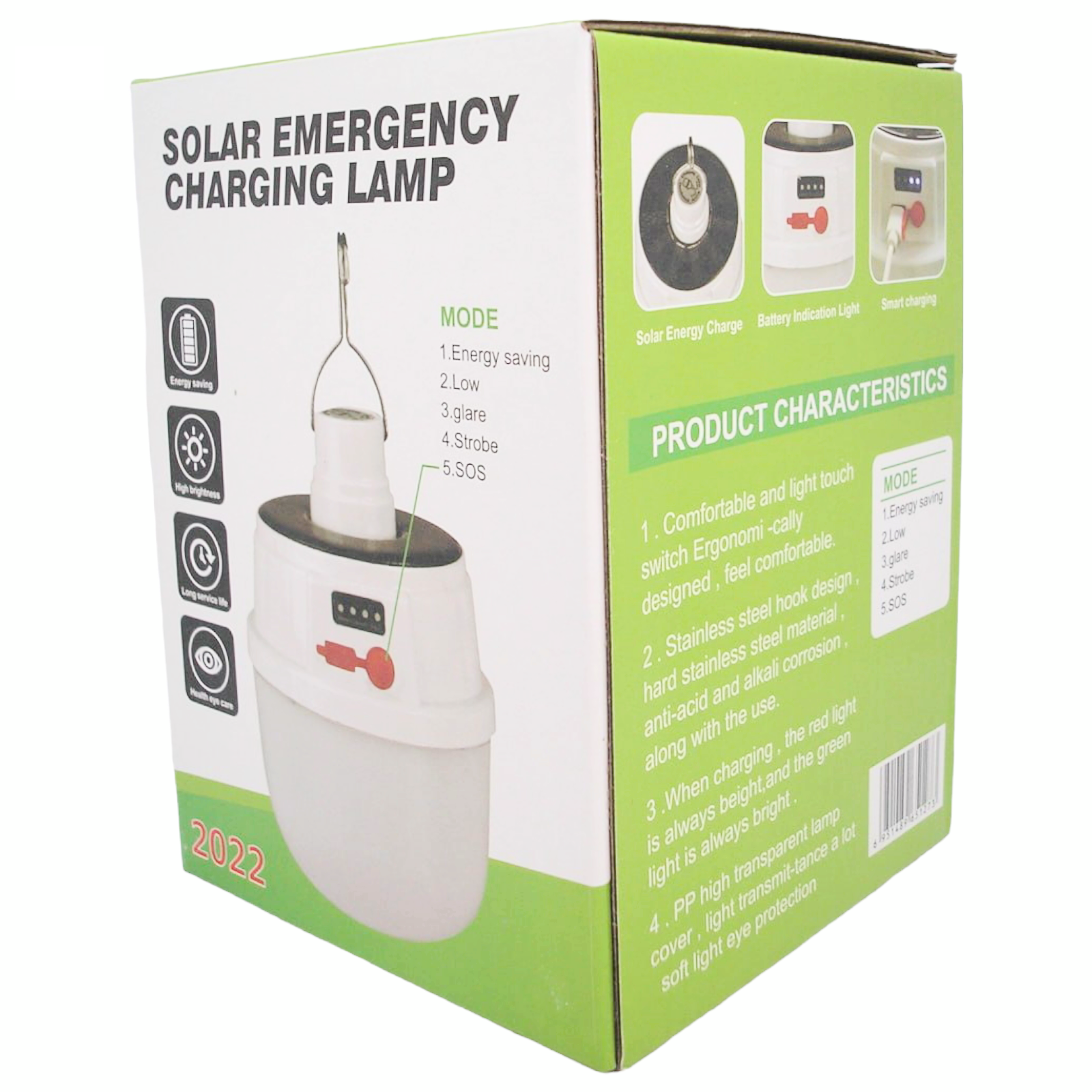 Лампа на аккумуляторе Solar Emergency Charging Lamp 2022 USB солнечная батарея с подвеской LED - фото 3