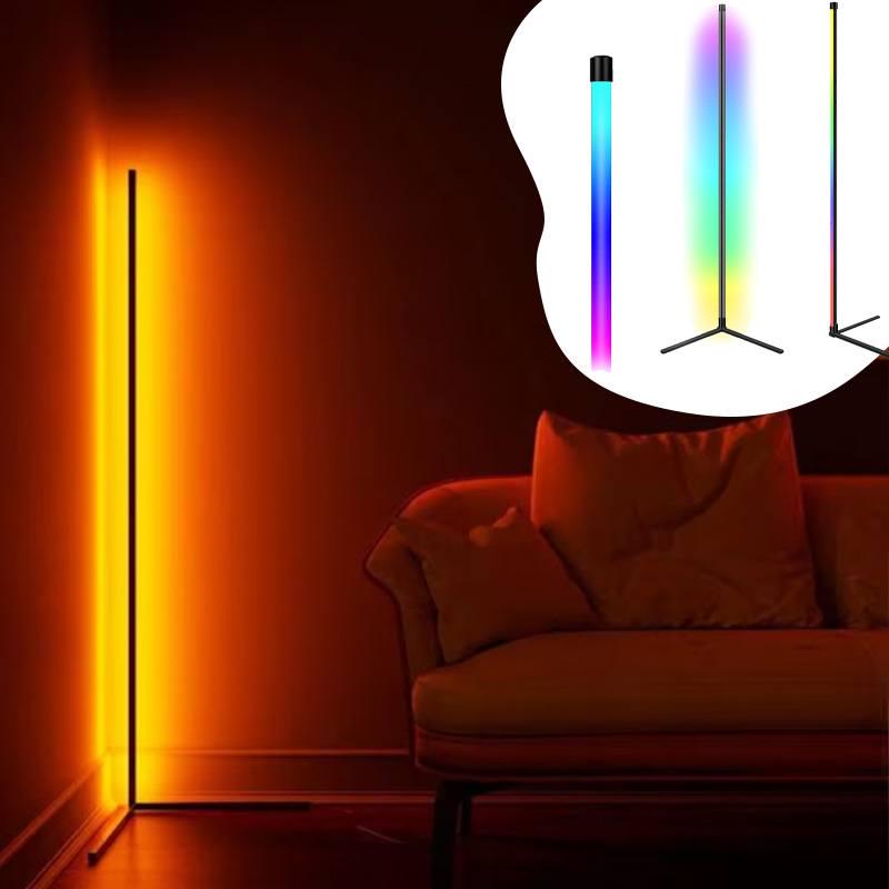 Лампа напольная светодиодная RGB Bluetooth с пультом Black - фото 6