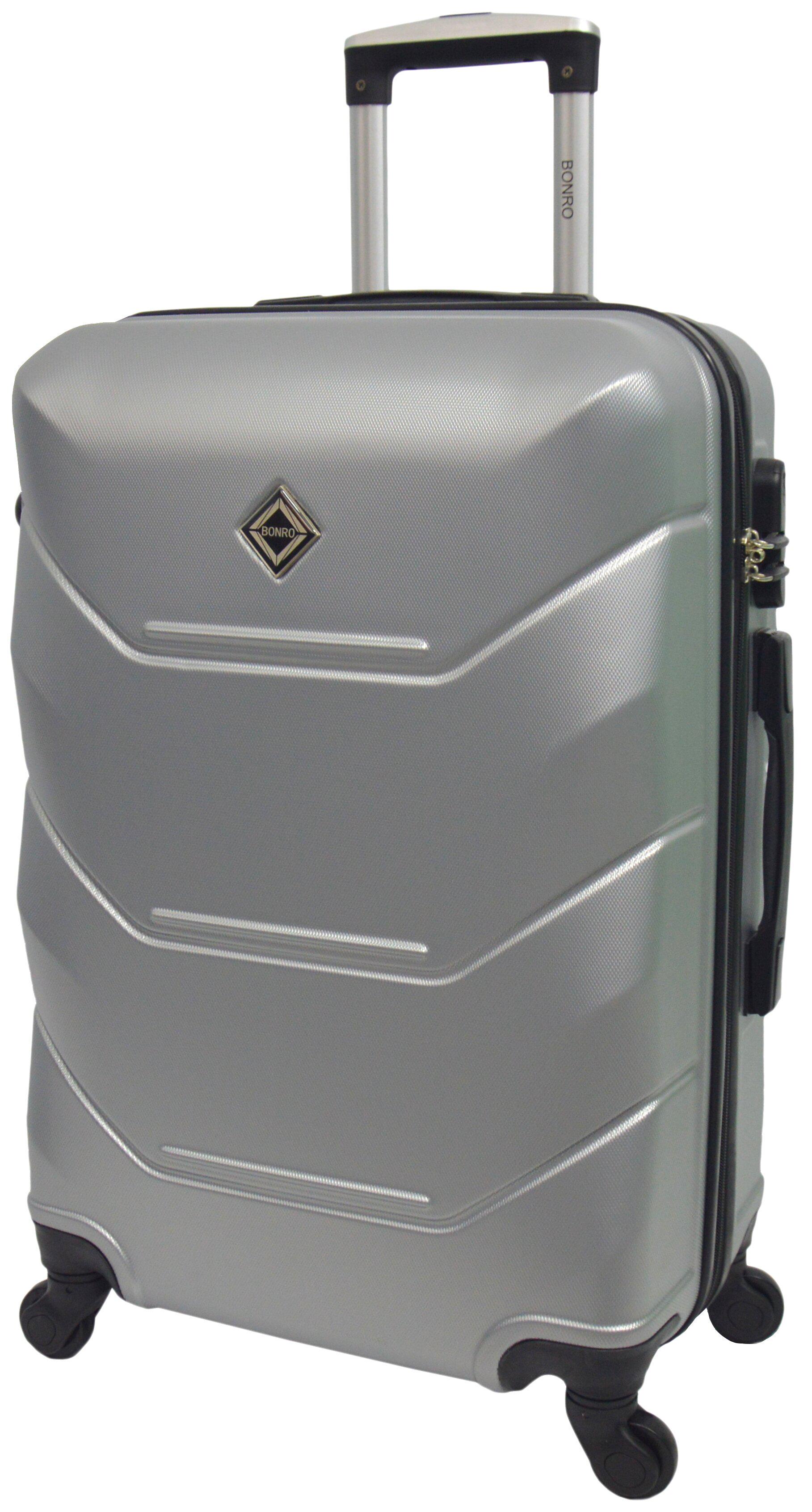 Валіза Bonro 2019 маленька Срібний (2490) - фото 1 Валіза Bonro 2019 маленька Срібний (2490) - фото 1