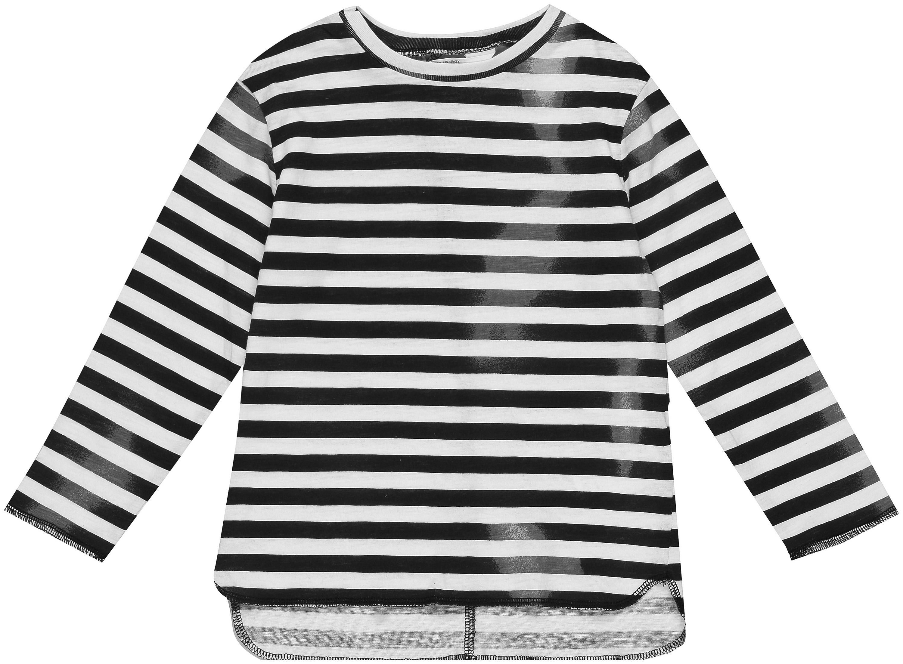 Лонгслив H&M 134-140 см Черно-белый (75525356)