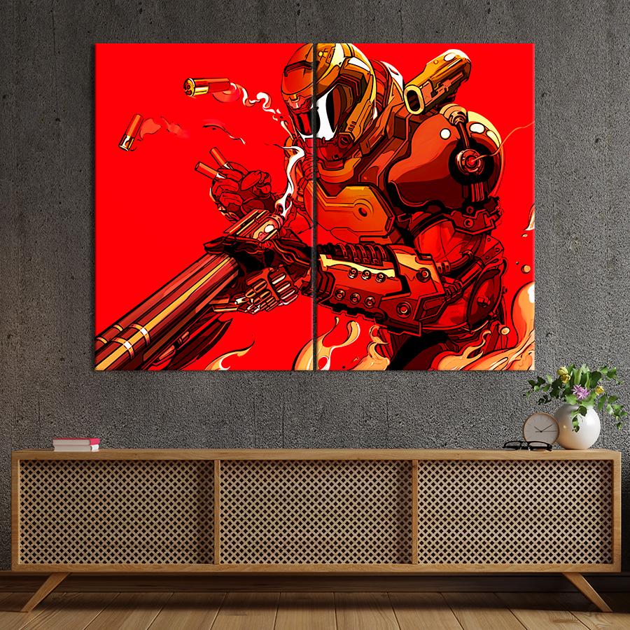 Настенний декор Убийца монстров из игры Doom Eternal 165x122 см (A201-2)