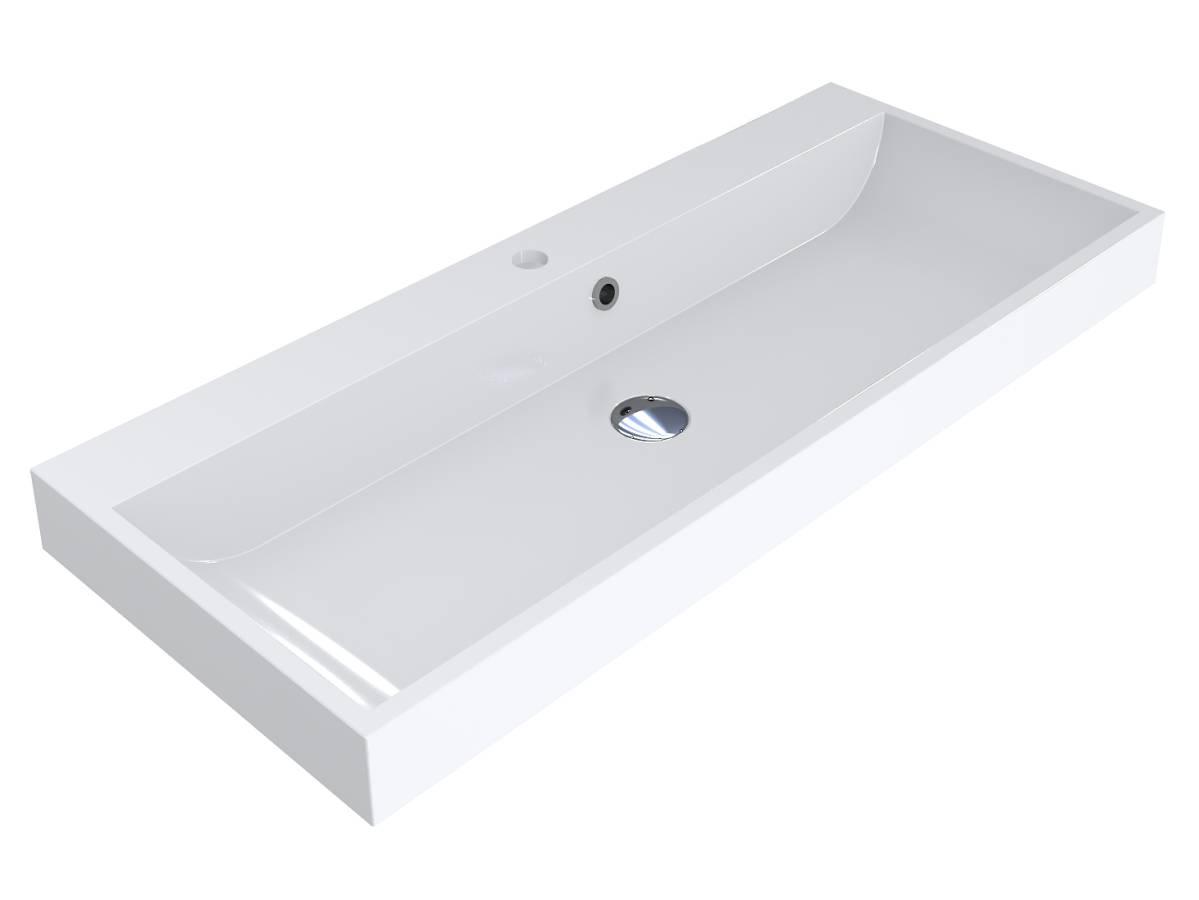 Умывальник Miraggio VARNA 1000 с литого мрамора глянцевый Белый (83993) Умывальник Miraggio VARNA 1000 с литого мрамора глянцевый Белый (83993)