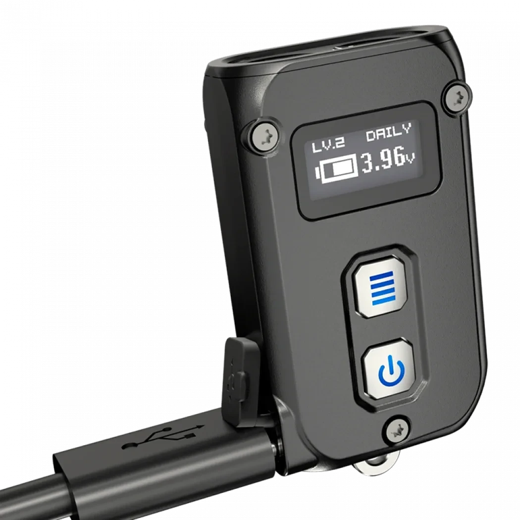 Наручний ліхтарик з LED дисплеєм Nitecore TINI 2 USB Type-C Сірий - фото 2