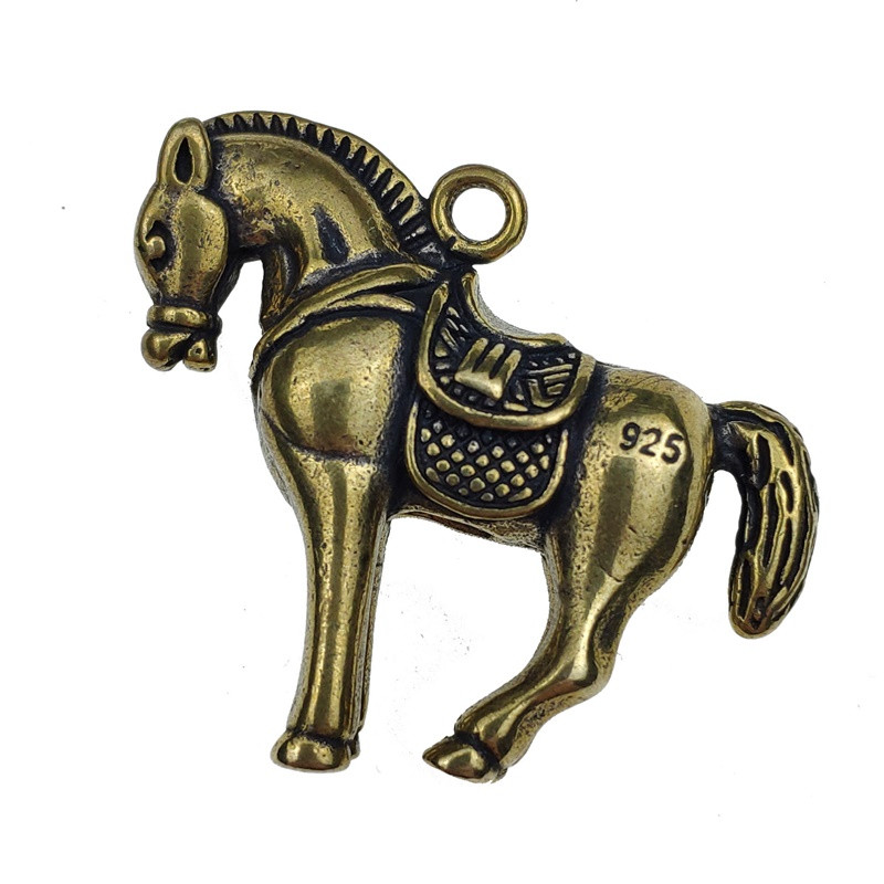 Амулет талисман лошадь 3,4х4х1 см латунь (C1804)
