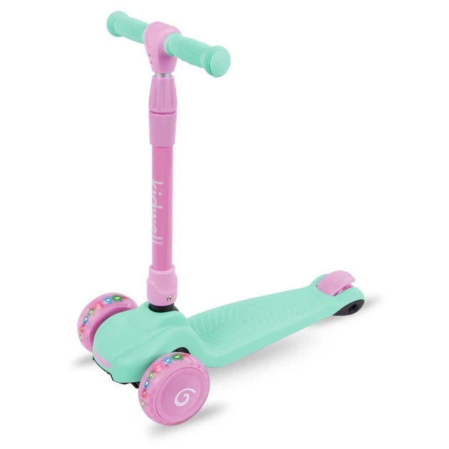 Самокат детский трехколесный Kidwell JAX с LED-подсветкой колес Mint/Pink (PH00078)