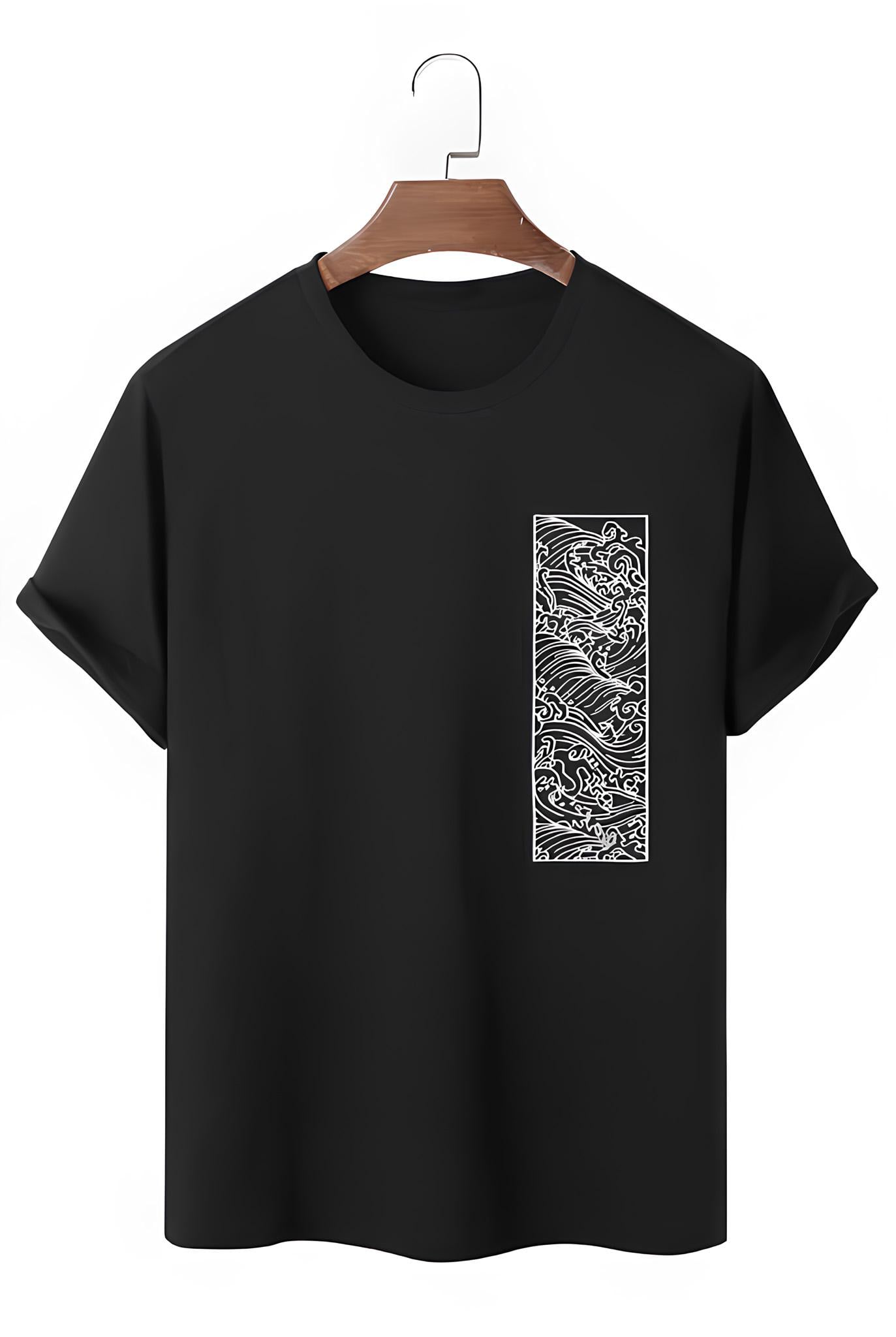 Футболка з ДТФ-принтом короткий рукав 62-150 S Чорний (39166)