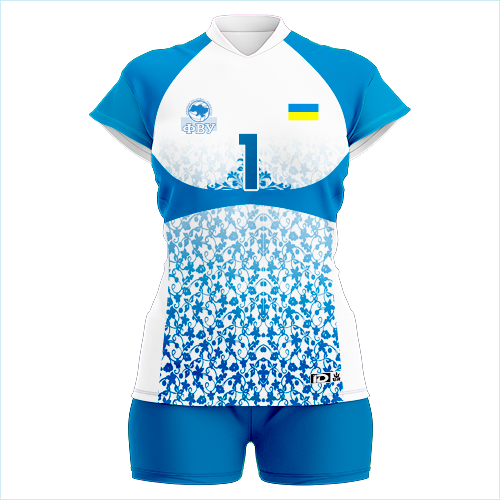 Волейбольна форма жіноча M Білий/Блакитний (141414)