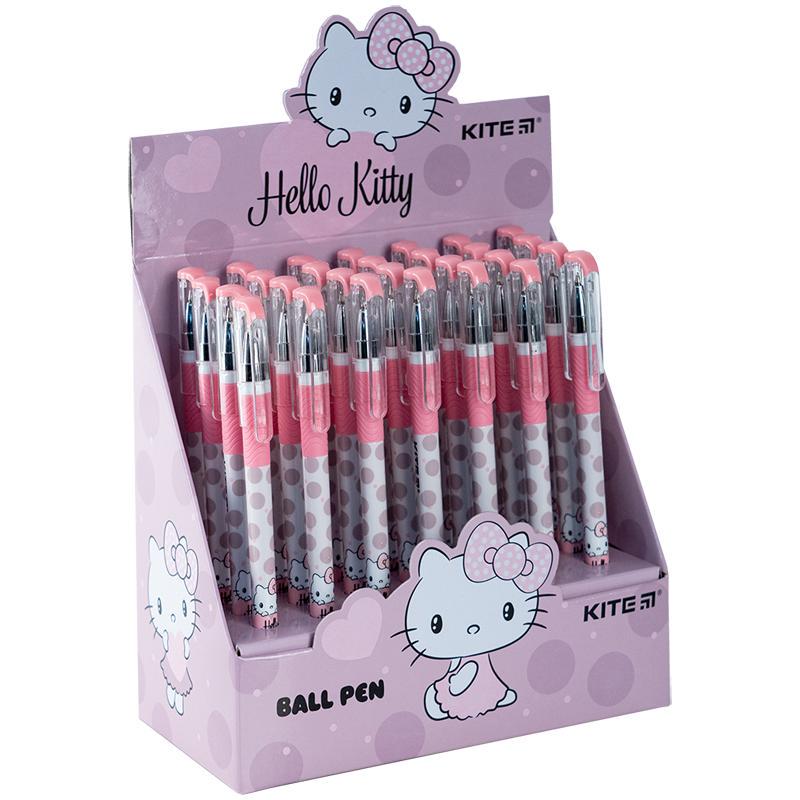 Ручка шариковая с резиновым грипом KITE Hello Kitty HK24-032 синее чернило (0301804) - фото 2