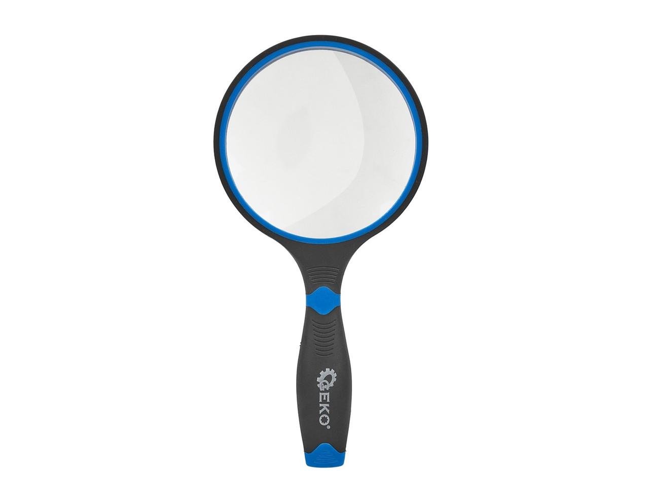 Лупа GeKo 3-кратна діаметр скла 100 мм загальна довжина 225 мм (G03225) Лупа GeKo 3-кратна діаметр скла 100 мм загальна довжина 225 мм (G03225)