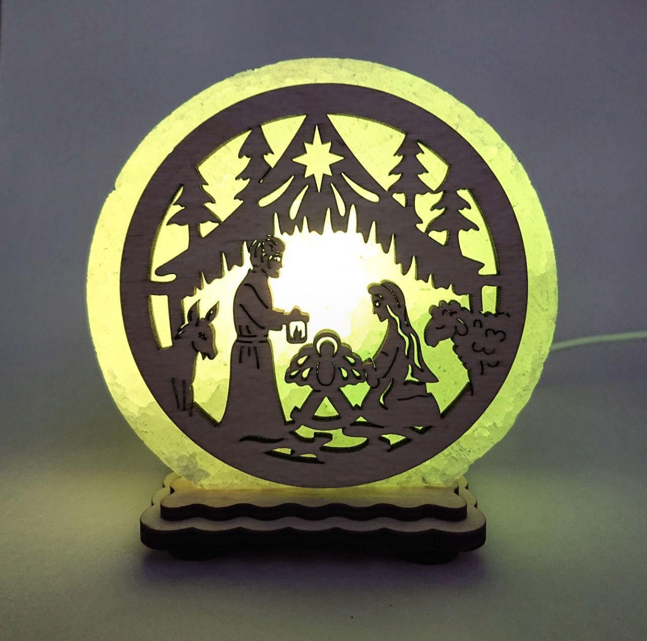 Соляной светильник Вертеп (KM-00010-g)