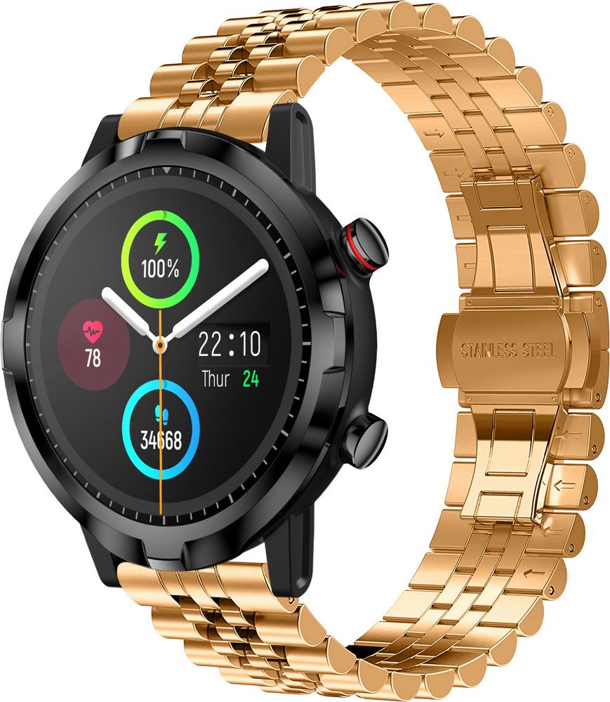 Браслет металлический Stech для Haylou Smart Watch RT LS05S Rose Gold (25265-27)