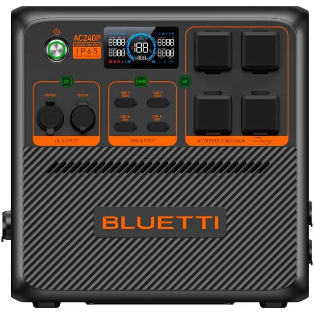 Зарядная станция Bluetti AC240P 1843Wh 2400W LiFePO4 IP65 Black
