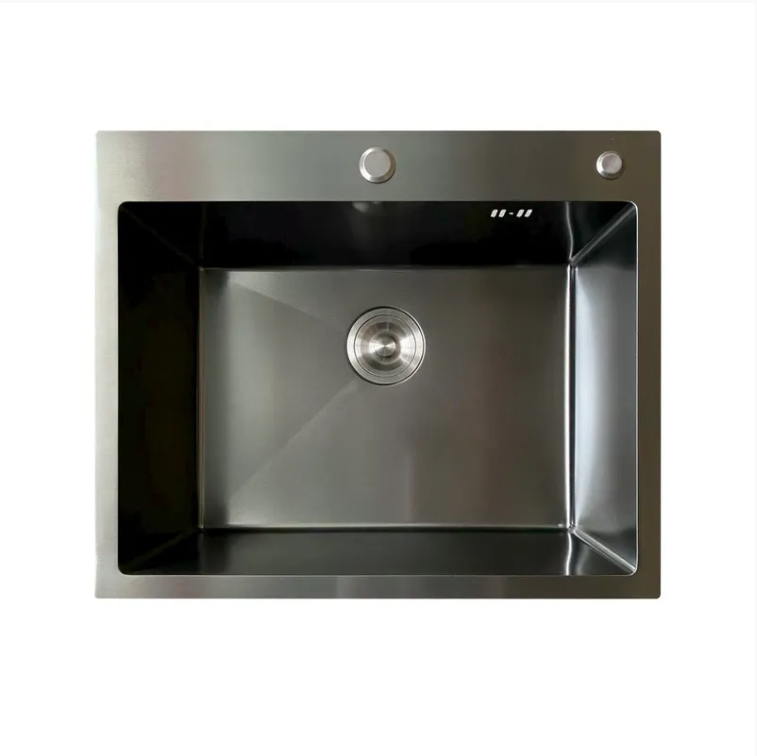 Мойка кухонная Mixxus MH5843 Micro Decor Graphite 3,0/0,8 мм из нержавеющей стали интегрированная Графит (MI8217)