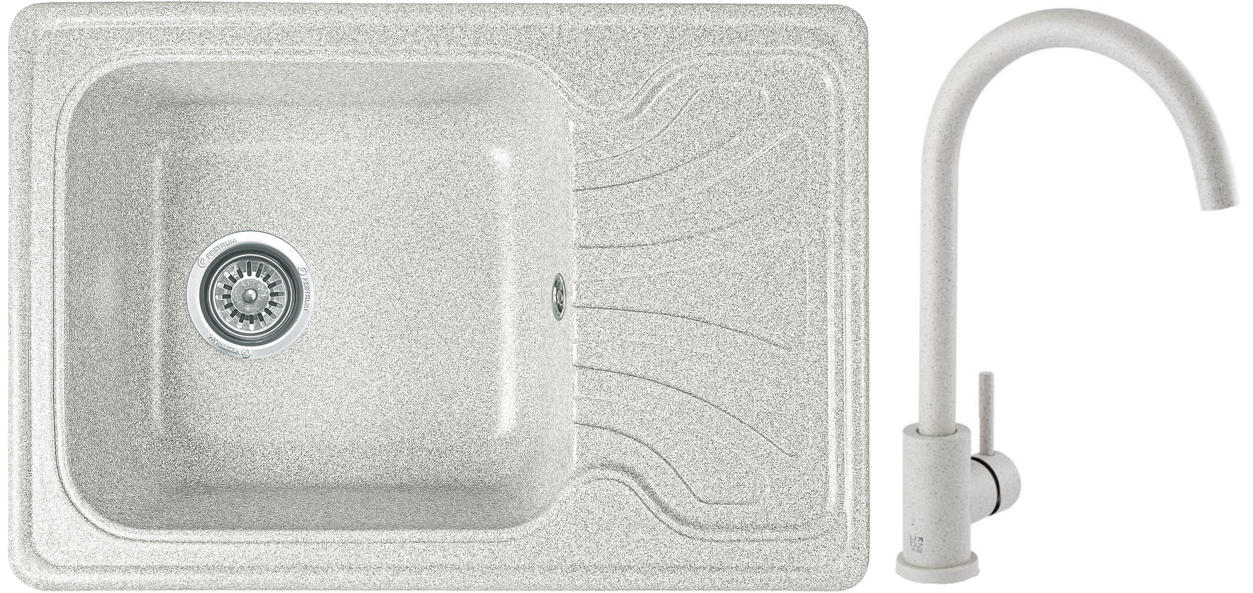 Мойка кухонная Valetti 10 со смесителем 640х440 мм Тера