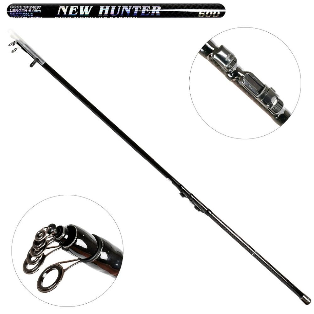 Вудилище болонське карбонове Sams Fish hunter з кільцями 10-30 г 6 к 6 м (SF24097) - фото 5 Вудилище болонське карбонове Sams Fish hunter з кільцями 10-30 г 6 к 6 м (SF24097) - фото 5