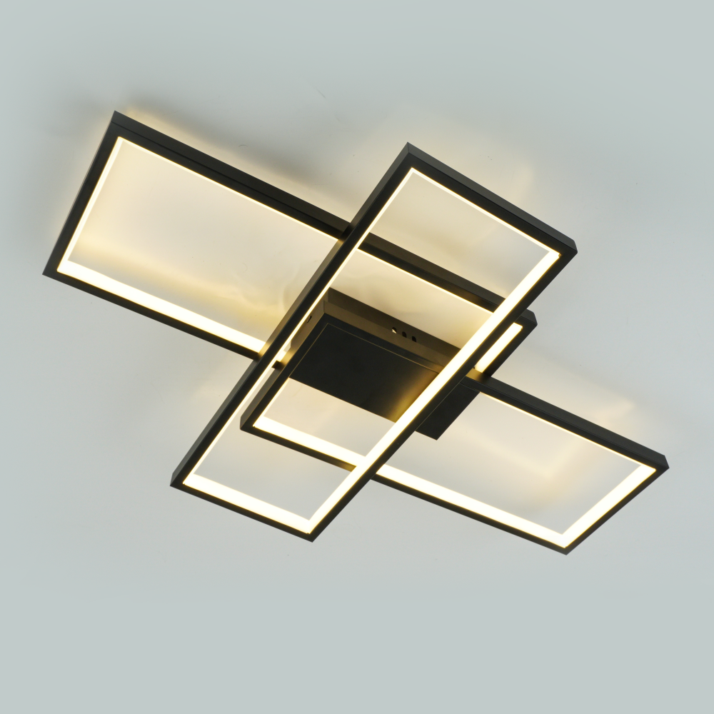 Люстра ESLLSE SVEN 3S 85 Вт LED с пультом 690x470x80 мм Черный (10487) - фото 4