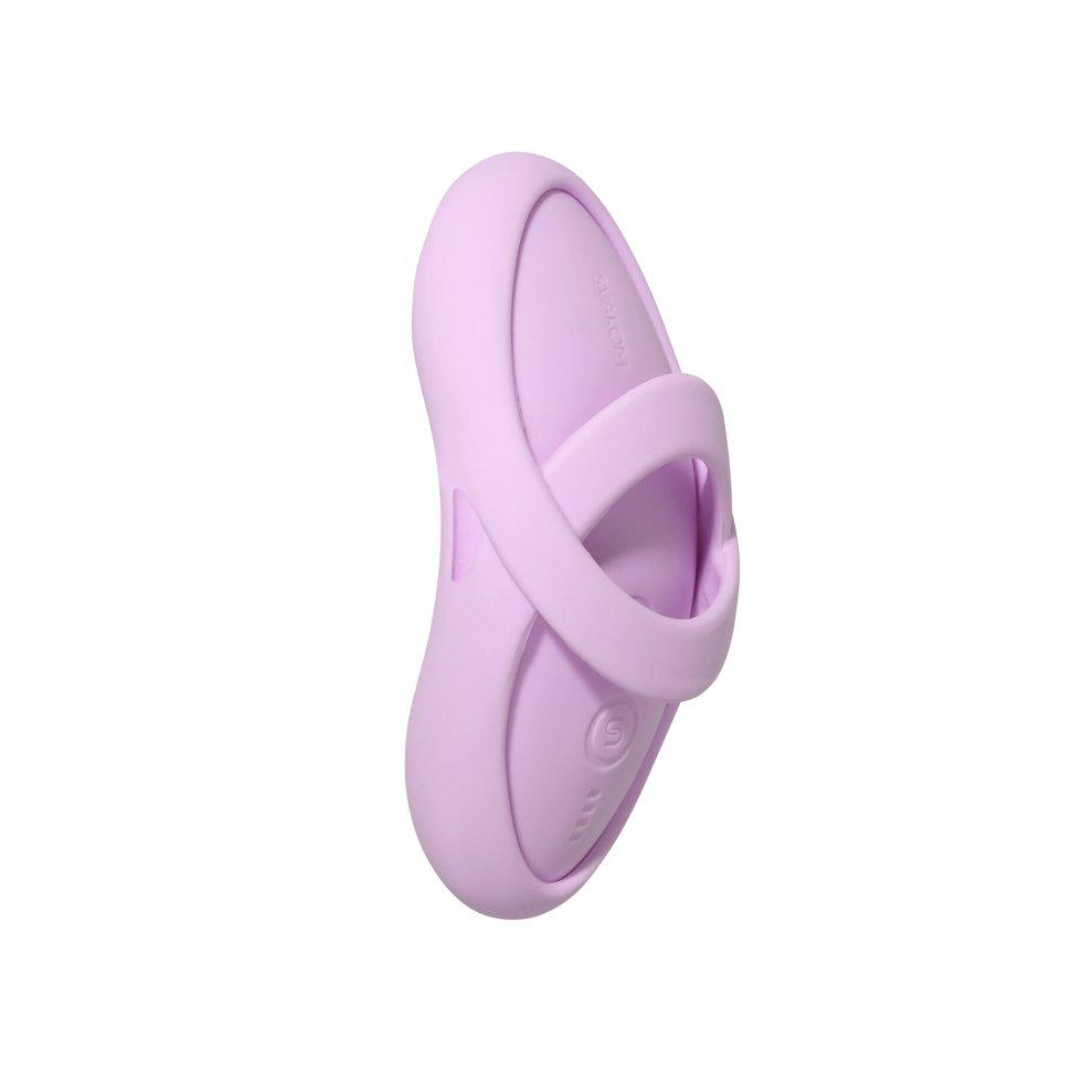 Смарт-вибратор для клитора Svakom Echo 2 Pink Lilac подогрев до 38°C съемная насадка на палец (38024496)