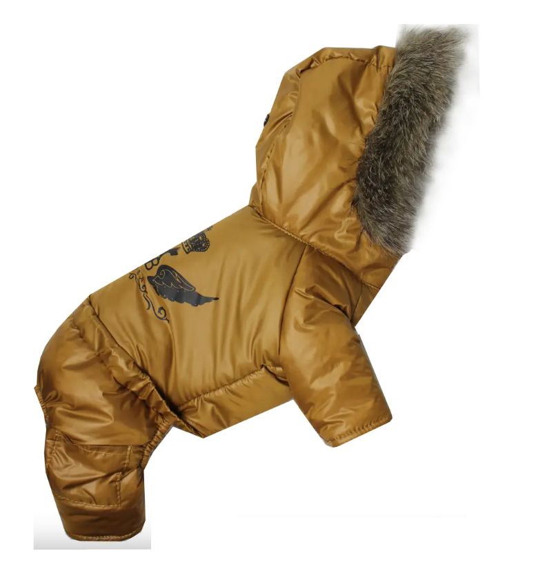 Комбінезон зимовий для собак Dogs Bomba р. 6 Гірчичний