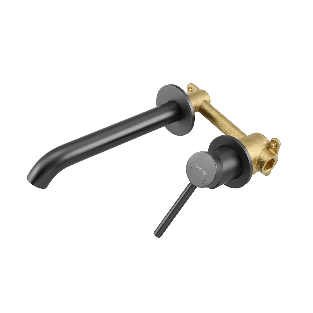 Смеситель для раковины настенный Gappo G1206-9 Графитовый (G1206-9)