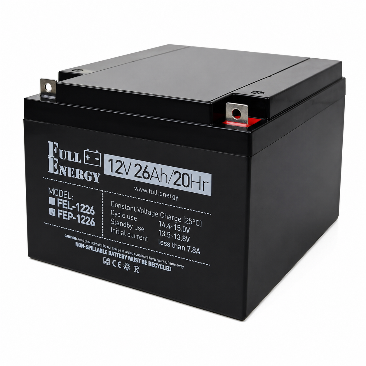 Аккумуляторная батарея Full Energy FEP-1226 AGM 12V 26 Ah F2 Черный (35575514) Аккумуляторная батарея Full Energy FEP-1226 AGM 12V 26 Ah F2 Черный (35575514)