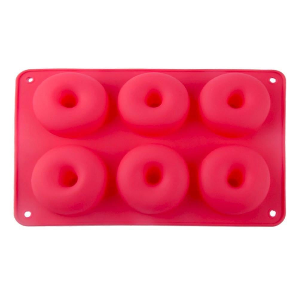 Форма силиконовая 6 яч. 27,4х17,6х2,3 см Ø 7,2 см 1 шт. Красный (ХК0627ф07)