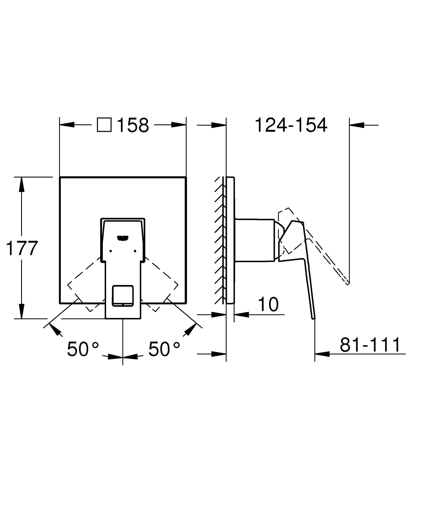 Змішувач прихованого монтажу Grohe Eurocube для 1 споживача (24061000) - фото 3