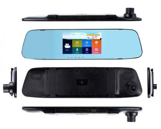 Відеореєстратор дзеркало DVR L505C на 2 камери/екран 4,3" сенсор - фото 4