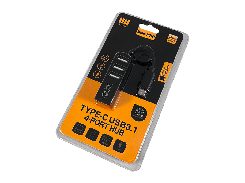 USB-хаб USB 3.1 Type-C на 4 порта USB 2.0 (P-3101)