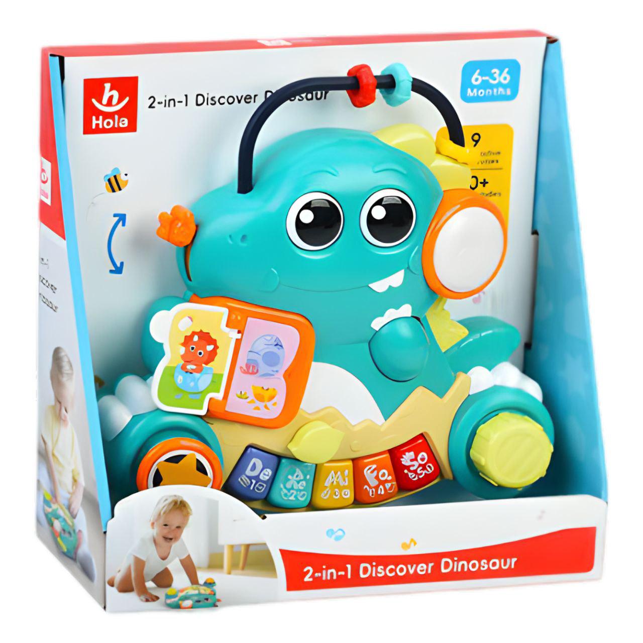 Піаніно інтерактивне HE8976 у формі динозавра 3 режими звуки тварин/світло (27877974) - фото 2