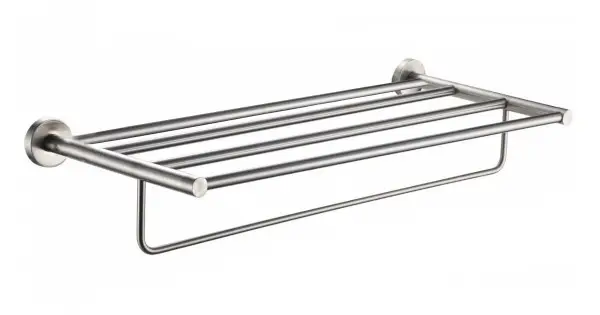 Полка с держателем для полотенец Frap F30124 нержавеющая сталь 600 мм (1037760)