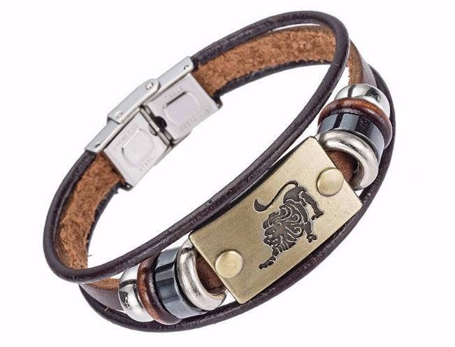 Кожаный браслет Primo Zodiac Leo (804892697)