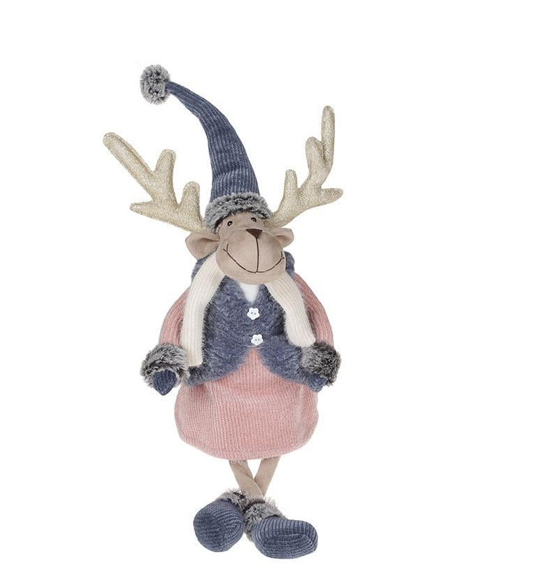 Игрушка мягкая Олень в синем 20х15х62 см