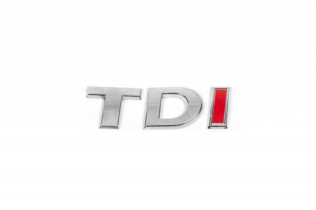 Надпись Tdi TDхром Iкрасная Davs Auto для Volkswagen Caddy 2010-2015 гг. abs-пластик Хром