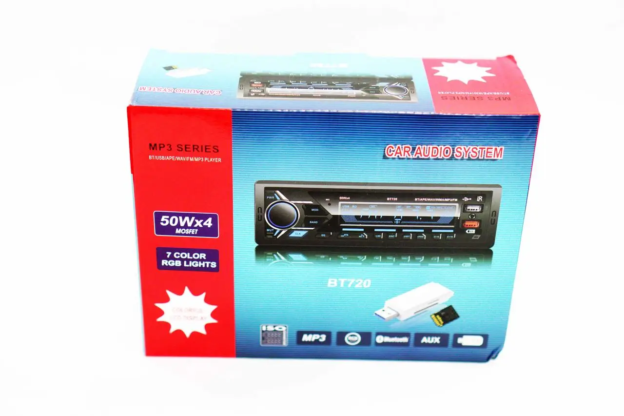 Автомагнитола BT720 2xUSB Bluetooth RGB SD/AUX/FM 4x50W - фото 10