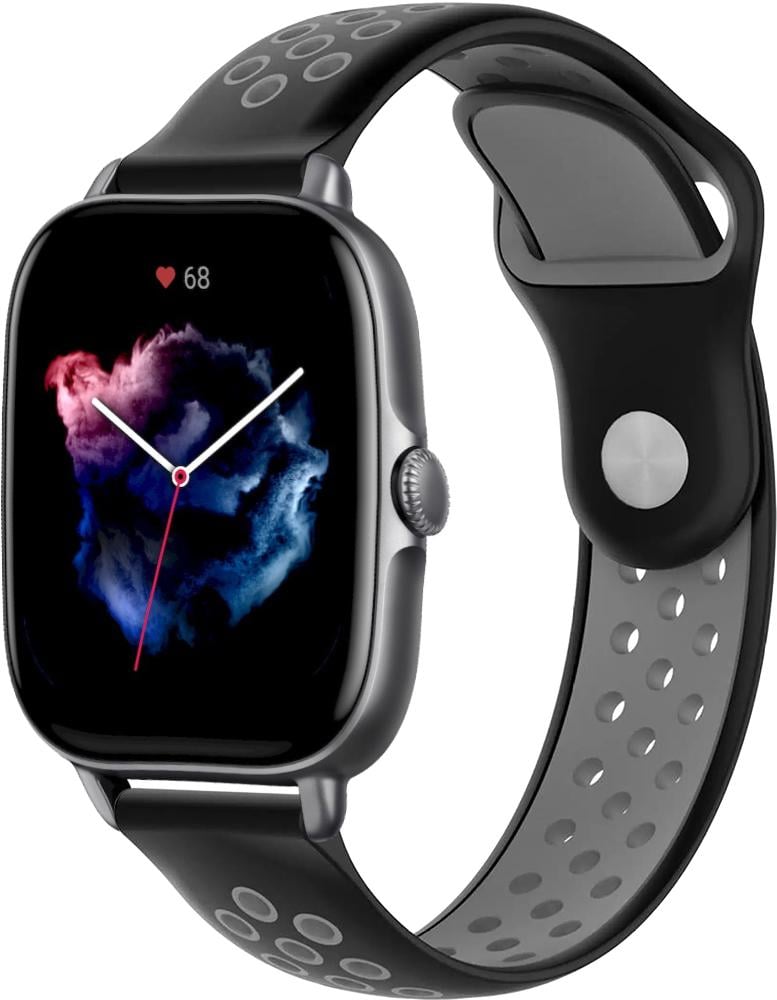 Ремешок Sport для Amazfit GTS 3 Black Grey (25323-53) Ремешок Sport для Amazfit GTS 3 Black Grey (25323-53)
