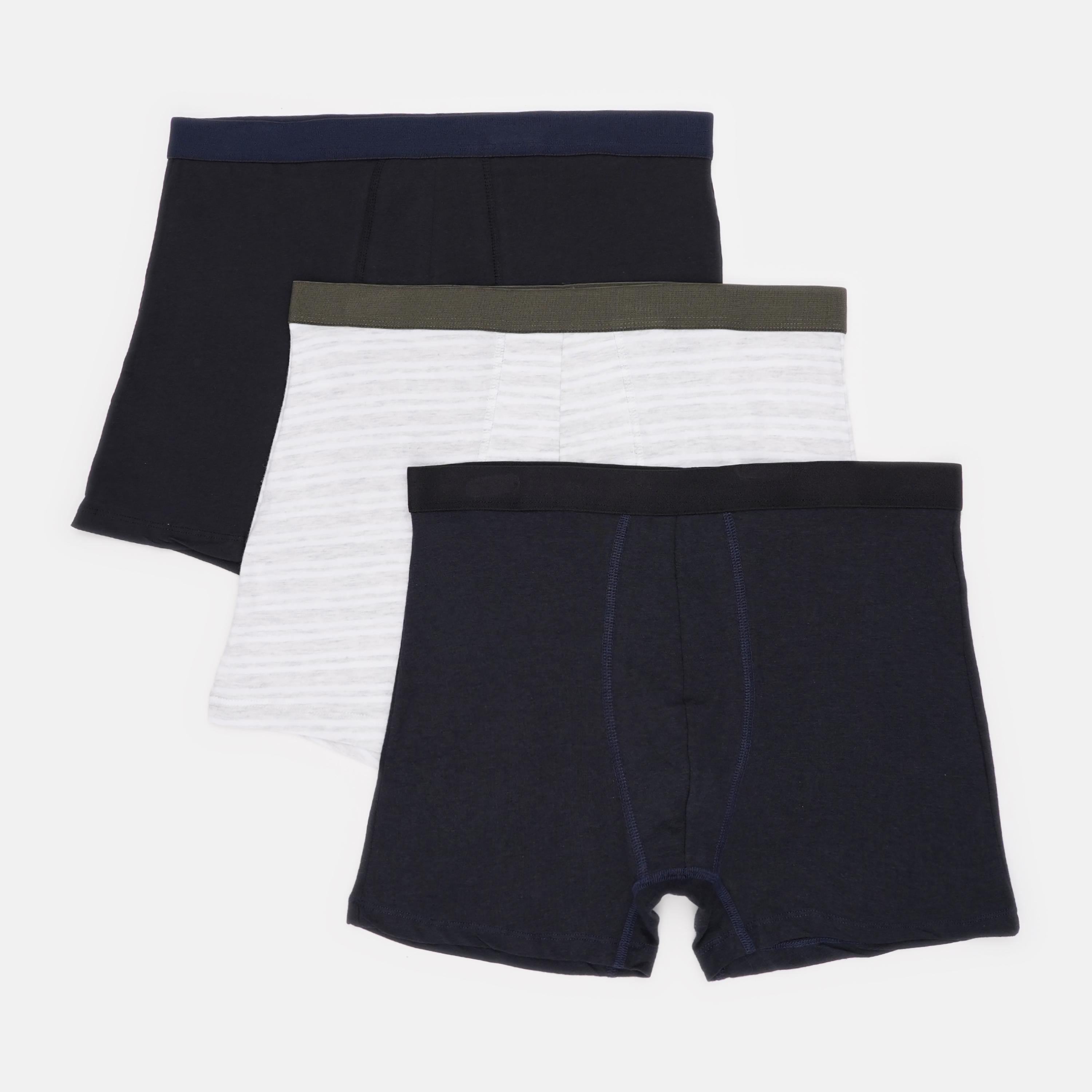 Набір трусів чоловічих Basic Collection L 3 шт. Темно-синій/бежевий (14380929538)