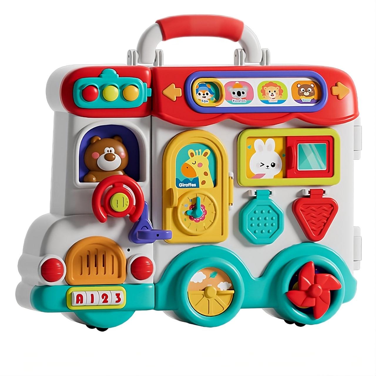 Бізіборд 846 у формі автобуса з піснями/мелодіями/звуками та підсвічуванням (29194884)