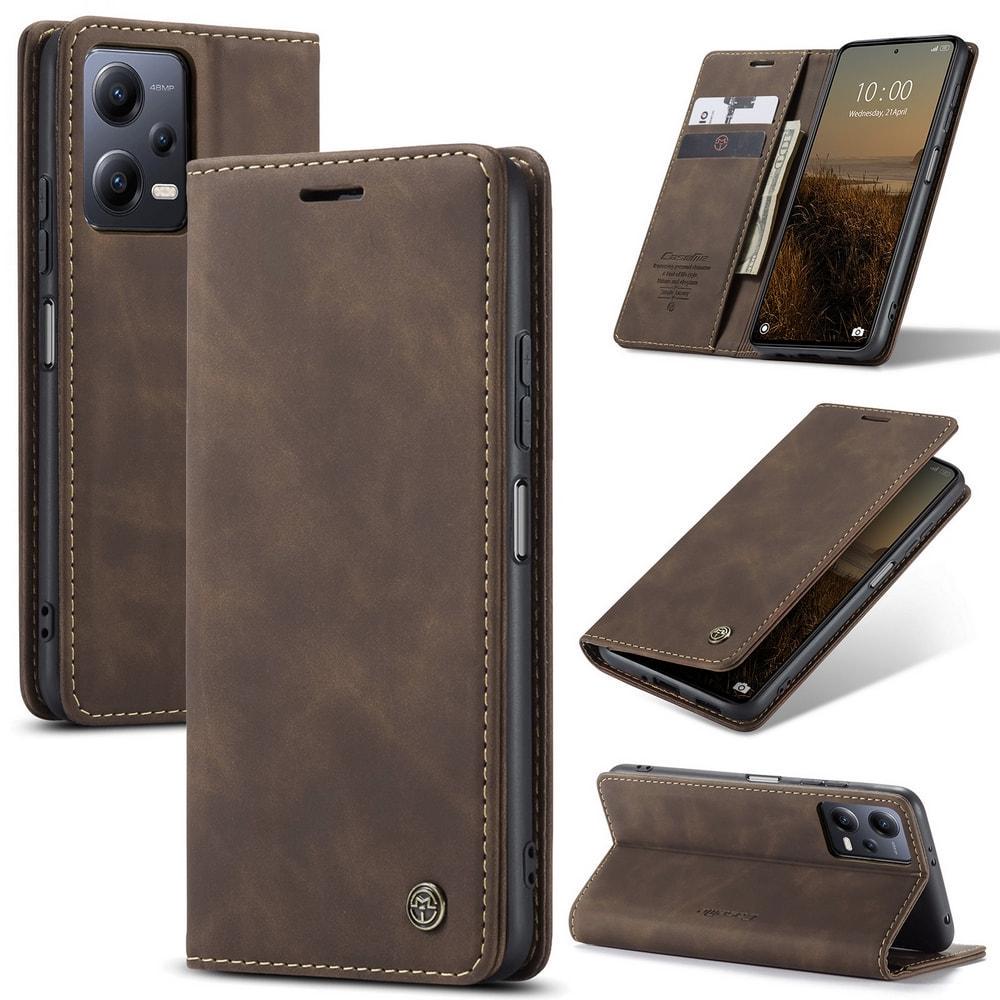 Чехол книжка с магнитом Xiaomi Redmi Note 12 5G CaseMe Dark Brown (33353-05)