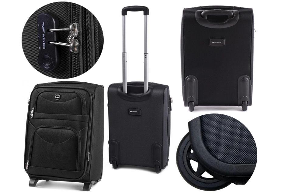 Валіза текстильна Wings 6802 S на 2 колесах Чорний (CETKNWI6802SM2CER) - фото 4 Валіза текстильна Wings 6802 S на 2 колесах Чорний (CETKNWI6802SM2CER) - фото 4