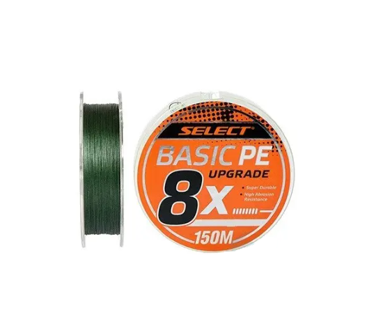 Шнур Select Basic PE 8x 150 м 0,6/0,1 мм 12 lb/5,5 кг Темно-зеленый (1870.31.32) - фото 1