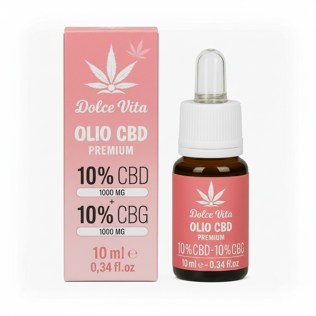 Олія CBD+CBG Dolce Vita Premium Oil Red Line 10%+10% 2000 мг 10 мл