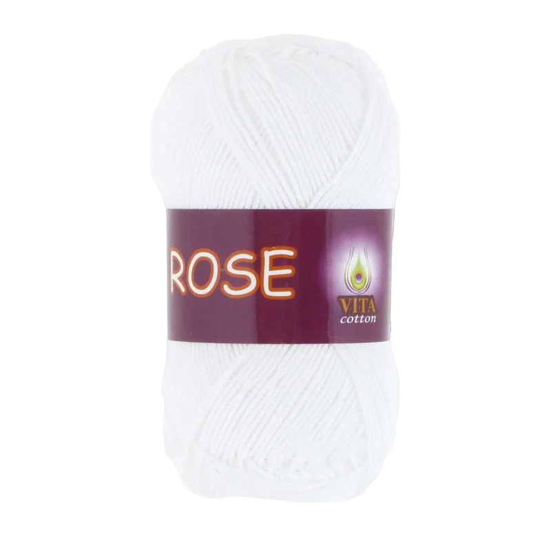 Пряжа Vita Cotton Rose 3901 белый (3323)